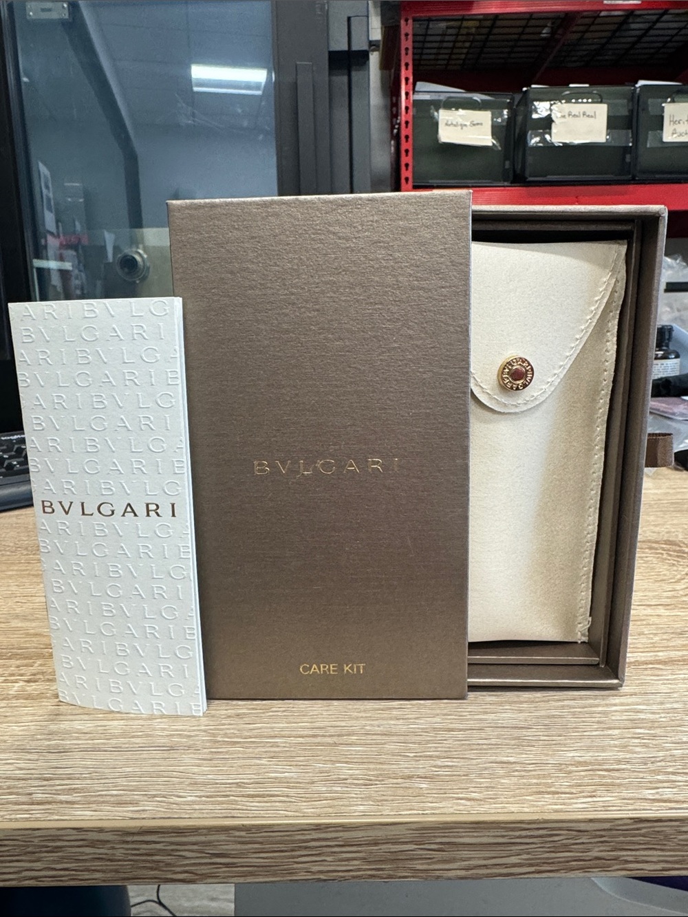 Bulgari Leather Care Kit Pouch